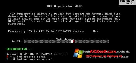 Ekran görüntüsü HDD Regenerator Windows 10