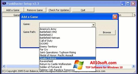 Ekran görüntüsü PunkBuster Windows 10
