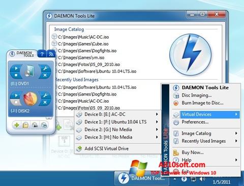 Ekran görüntüsü DAEMON Tools Lite Windows 10