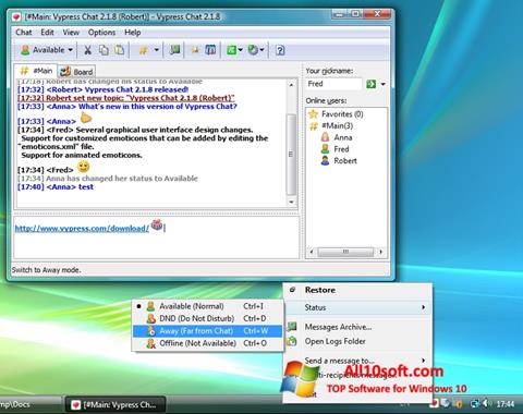 Ekran görüntüsü Vypress Chat Windows 10