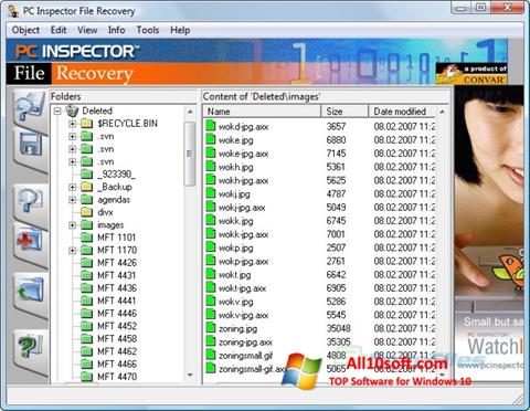 Ekran görüntüsü PC Inspector File Recovery Windows 10