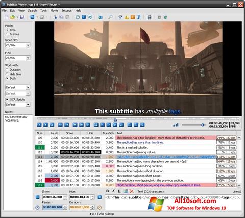 Ekran görüntüsü Subtitle Workshop Windows 10