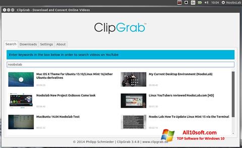Ekran görüntüsü ClipGrab Windows 10