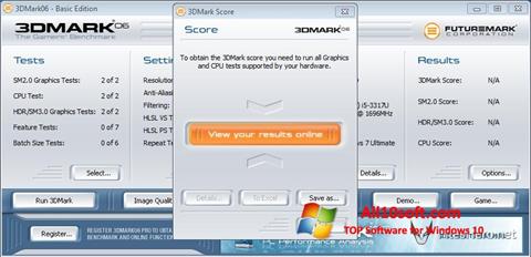 Ekran görüntüsü 3DMark06 Windows 10