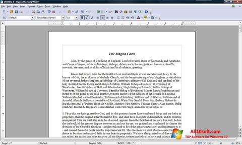 Ekran görüntüsü OpenOffice Windows 10