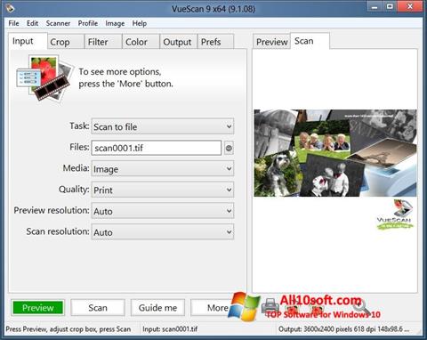 Ekran görüntüsü VueScan Windows 10