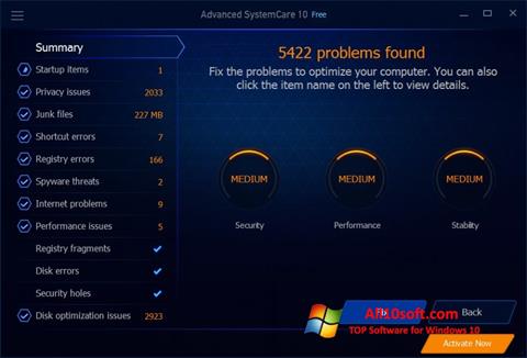 Ekran görüntüsü Advanced SystemCare Free Windows 10