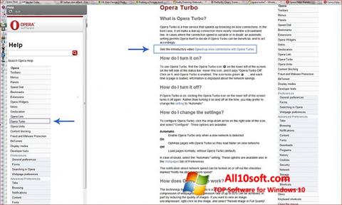 Ekran görüntüsü Opera Turbo Windows 10