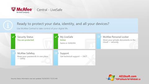 Ekran görüntüsü McAfee LiveSafe Windows 10