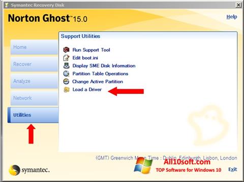 Ekran görüntüsü Norton Ghost Windows 10