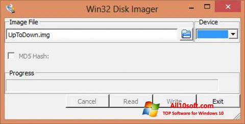Ekran görüntüsü Win32 Disk Imager Windows 10