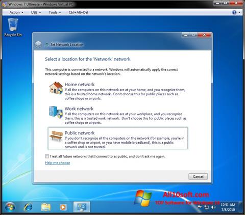 Ekran görüntüsü Windows Virtual PC Windows 10