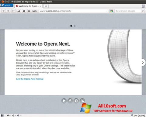 Ekran görüntüsü Opera Developer Windows 10