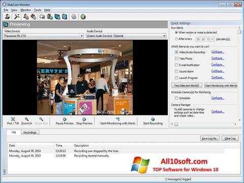 Ekran görüntüsü WebCam Monitor Windows 10