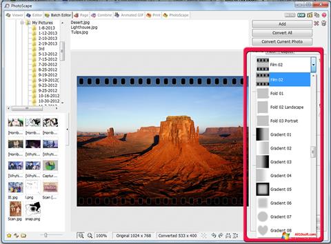 Ekran görüntüsü PhotoScape Windows 10