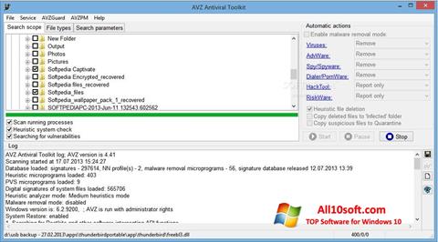 Ekran görüntüsü AVZ Windows 10