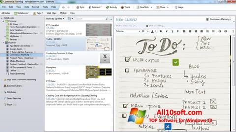 Ekran görüntüsü Evernote Windows 10