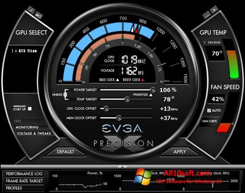 Ekran görüntüsü EVGA Precision X Windows 10