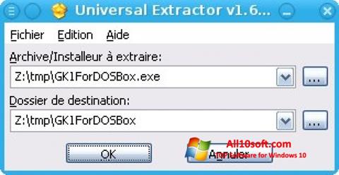 Ekran görüntüsü Universal Extractor Windows 10