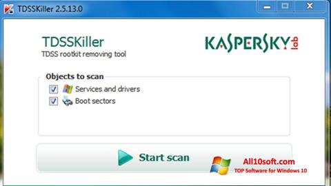 Ekran görüntüsü Kaspersky TDSSKiller Windows 10