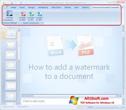 Ekran görüntüsü Microsoft PowerPoint Windows 10