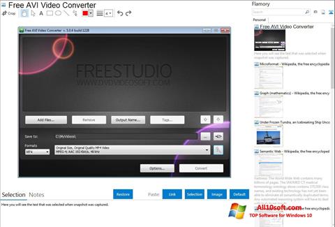 Ekran görüntüsü Free AVI Video Converter Windows 10