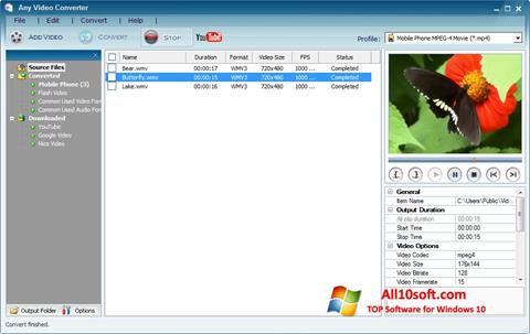 Ekran görüntüsü Any Video Converter Windows 10