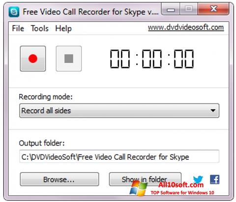 Ekran görüntüsü Free Video Call Recorder for Skype Windows 10