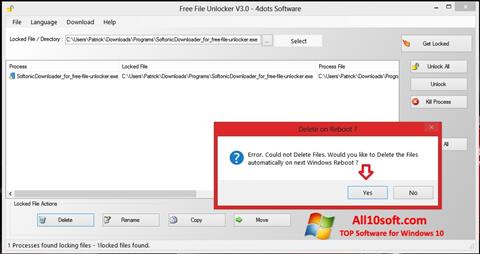 Ekran görüntüsü Free File Unlocker Windows 10