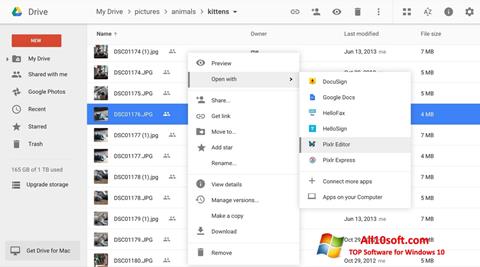 Ekran görüntüsü Google Drive Windows 10