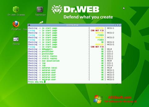 Ekran görüntüsü Dr.Web LiveCD Windows 10