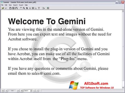 Ekran görüntüsü Gemini Windows 10