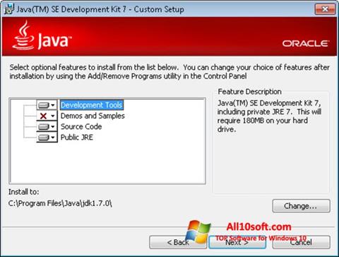 Ekran görüntüsü Java SE Development Kit Windows 10