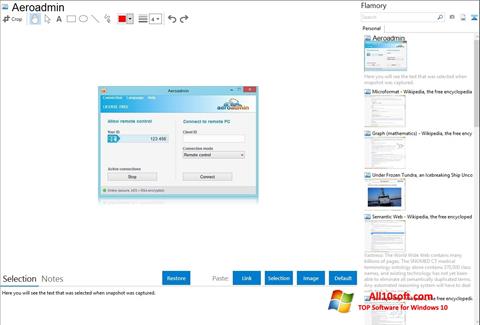 Ekran görüntüsü AeroAdmin Windows 10
