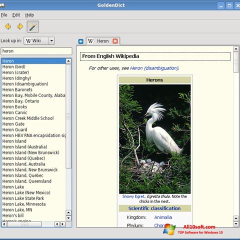 Ekran görüntüsü GoldenDict Windows 10