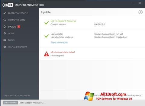 Ekran görüntüsü ESET Endpoint Antivirus Windows 10