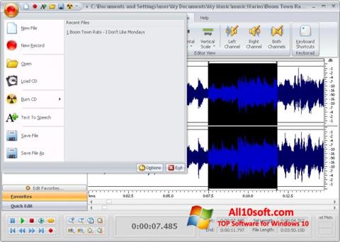 Ekran görüntüsü Free Audio Editor Windows 10