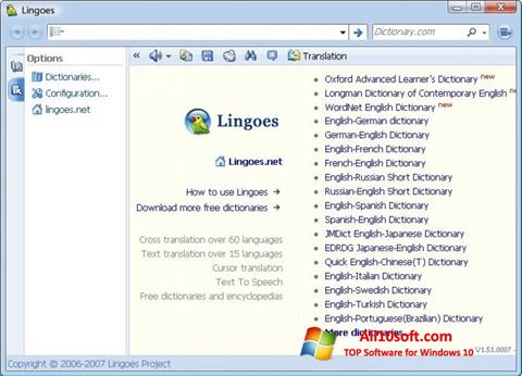 Ekran görüntüsü Lingoes Windows 10