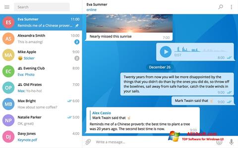 Ekran görüntüsü Telegram Desktop Windows 10