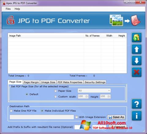 Ekran görüntüsü JPG to PDF Converter Windows 10