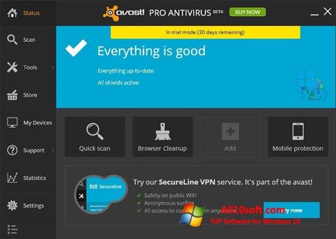 Ekran görüntüsü Avast! Pro Antivirus Windows 10