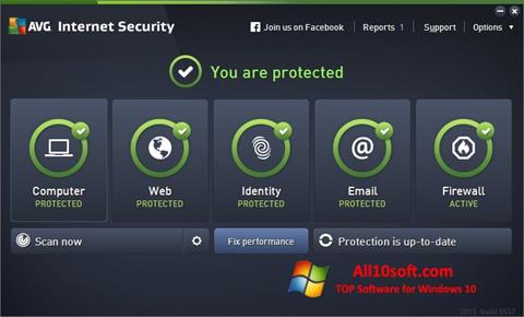 Ekran görüntüsü AVG Internet Security Windows 10