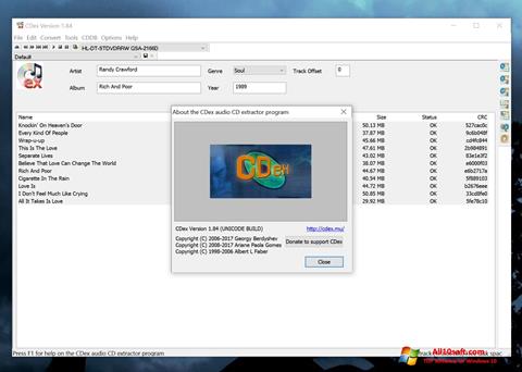 Ekran görüntüsü CDex Windows 10