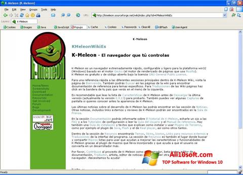 Ekran görüntüsü K-Meleon Windows 10